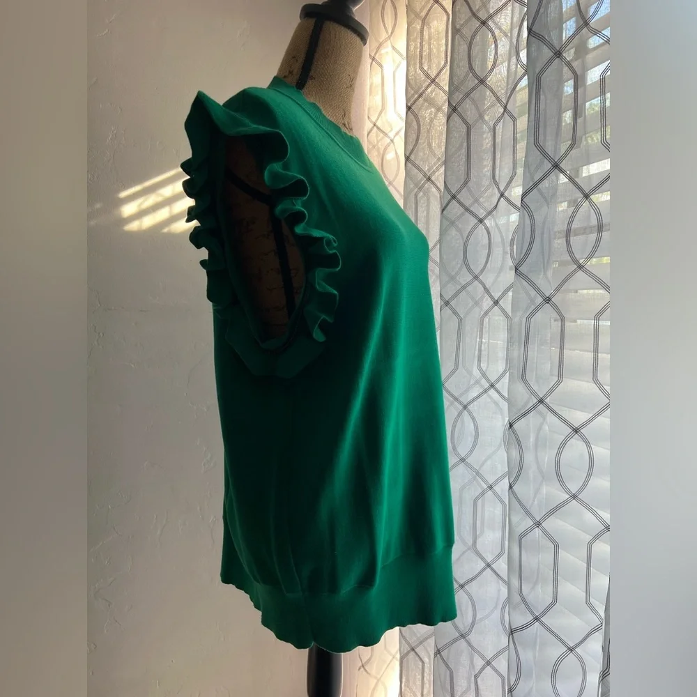 Green Ruffle Sweater - Picture 9 of 12